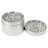 Classic Metallic Herb Grinder, Crusher Medium with Filter Silver
